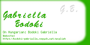 gabriella bodoki business card
